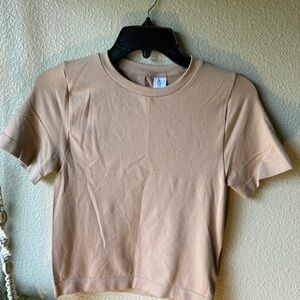 A New Day Beige Short Sleeve Tee